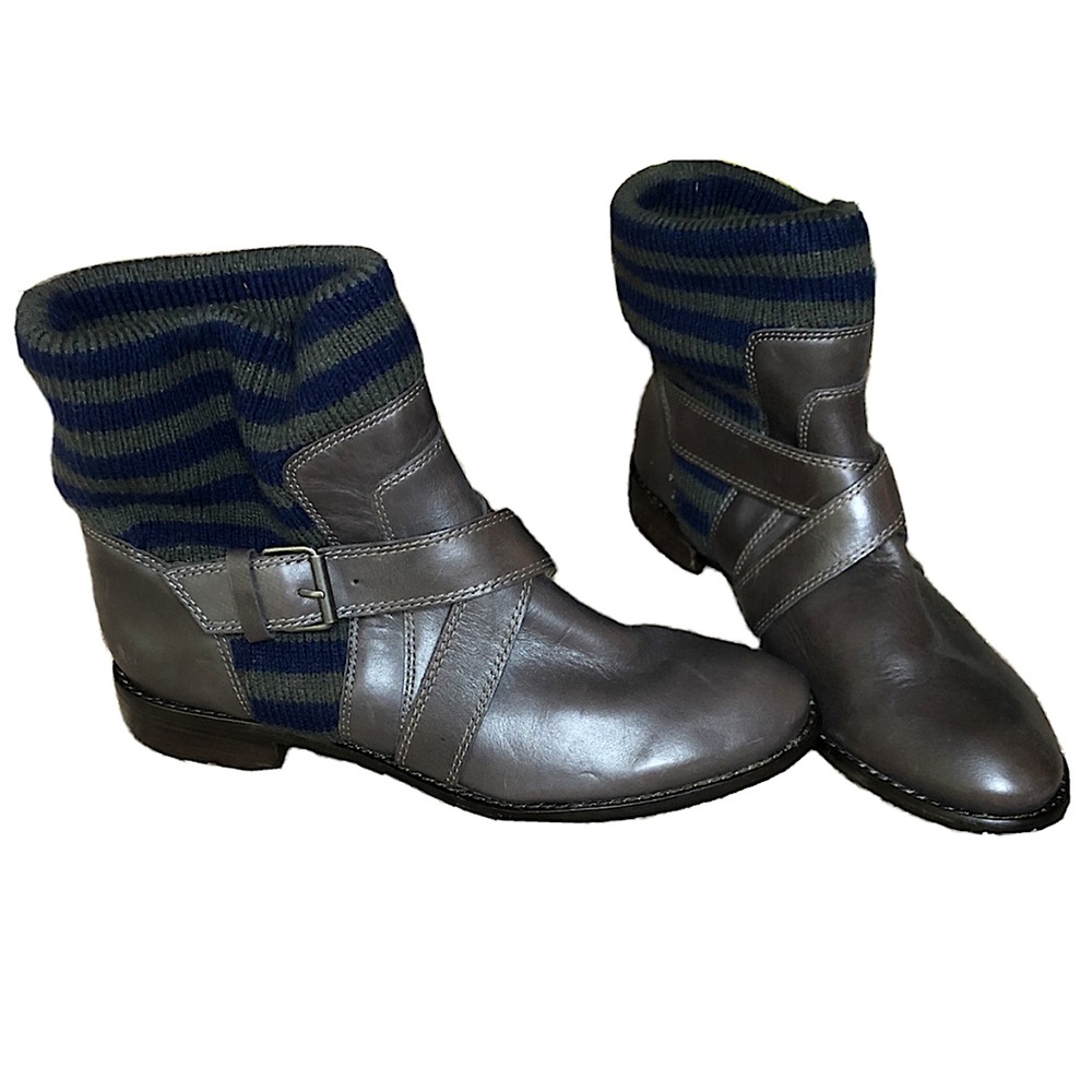 Leather Splendid Sweater Booties Sz 8.5
